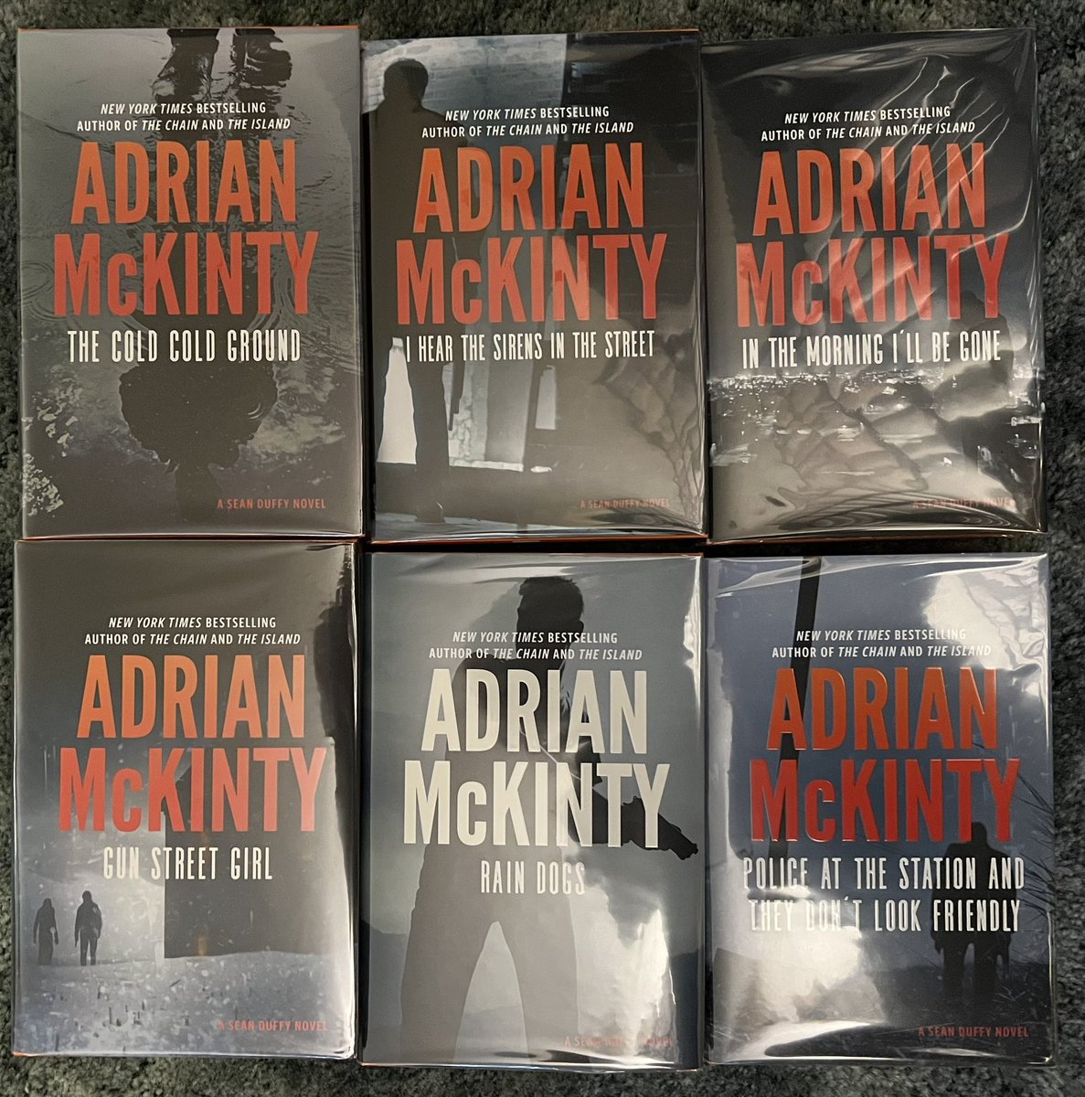 Finally all six Sean Duffy novels by <a href="/adrianmckinty/">Adrian McKinty</a> in hardcover! The Detective Up Late pre-ordered and ready for more, thank you!