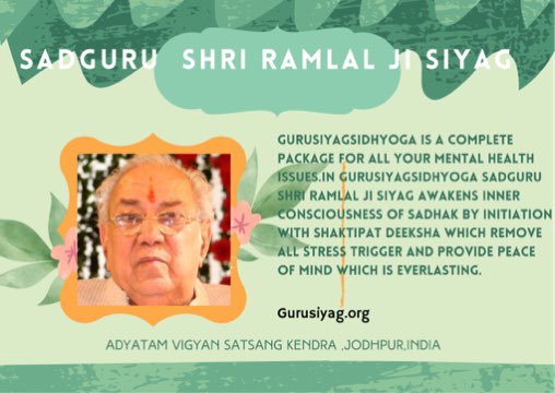 Kalki Avatar Sadguru Shri Ramlal Ji Siyag Siddhyoga divine transformation of human being
Be born again
Self realisation and visualization 
#yogaforoneworldonefamil