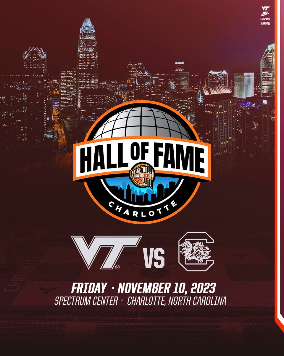 𝗢𝗳𝗳𝗶𝗰𝗶𝗮𝗹 ✍️

🦃 🆚 🐓

It will be a big Thursday and Friday for Tech hoops fans in the Queen City 🔥🔥

🔗 » vthoki.es/yUglI

#StoneByStone