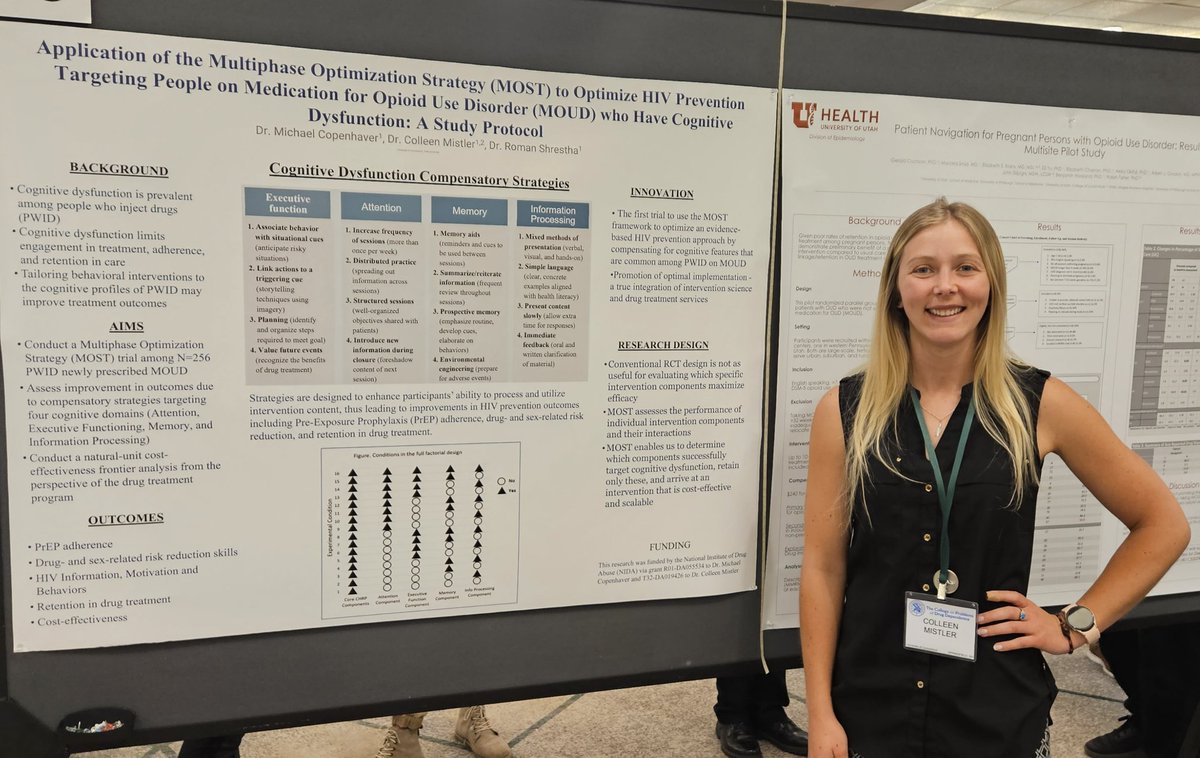 Loved presenting our study protocol on using Multiphase Optimization Strategy to optimize HIV prevention targeting people on MOUD with cognitive dysfunction at #cpdd2023