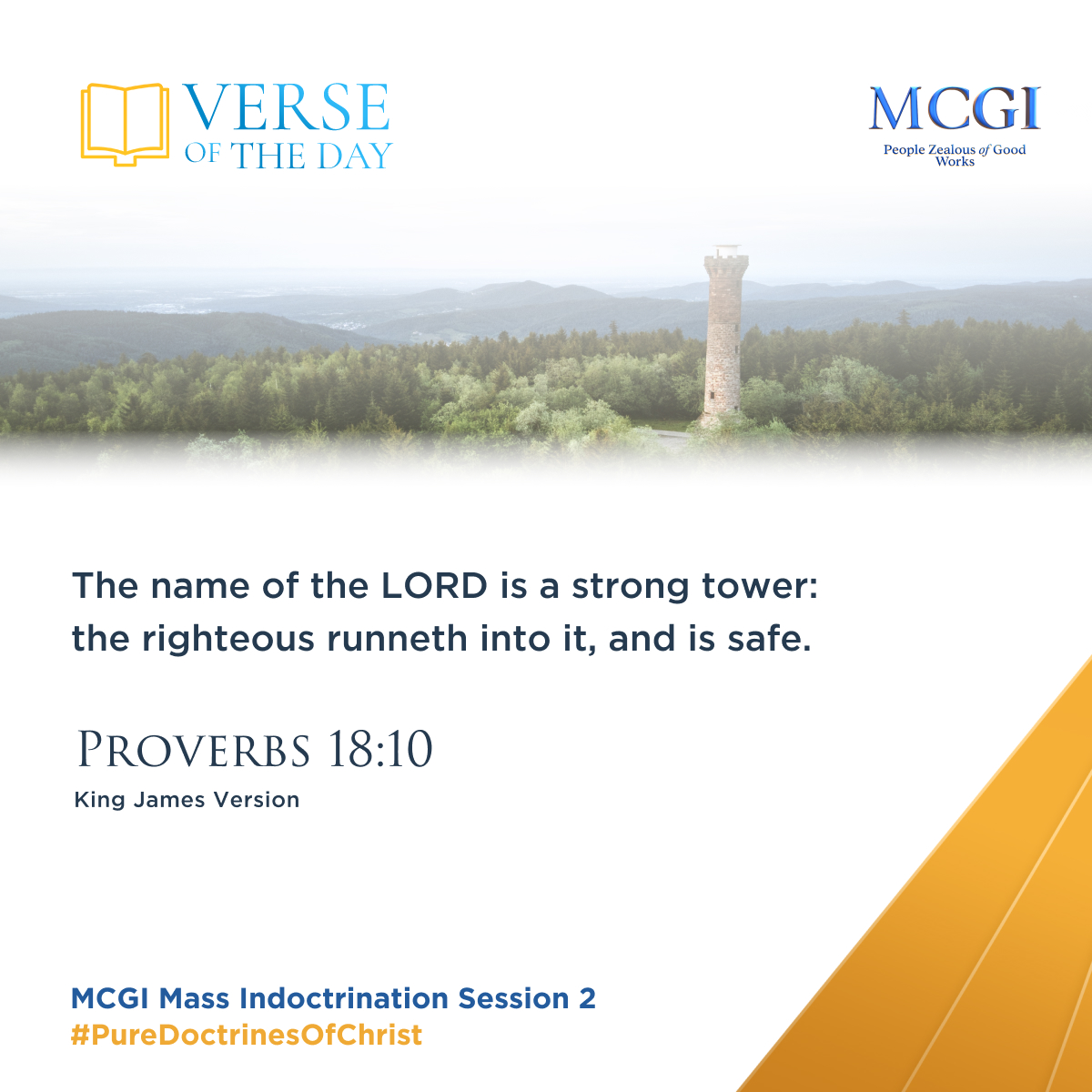 The name of the LORD is a strong tower: the righteous runneth into it, and is safe.

(Prov. 18:10, KJV)

Reverence to God
#PureDoctrinesOfChrist