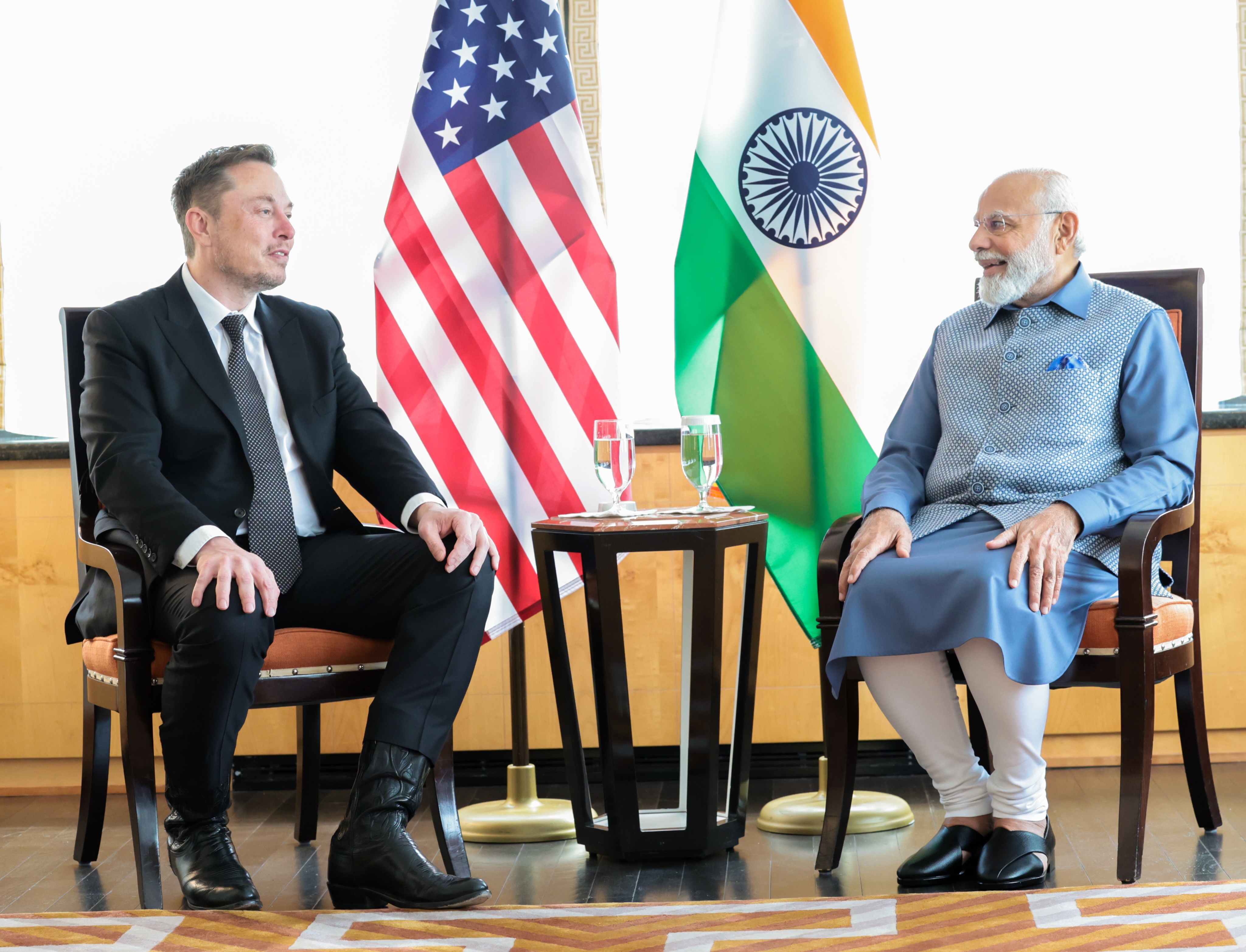 Narendra Modi on X: "Great meeting you today @elonmusk! We had multifaceted conversations on issues ranging from energy to spirituality. https://t.co/IVwOy5SlMV" / X