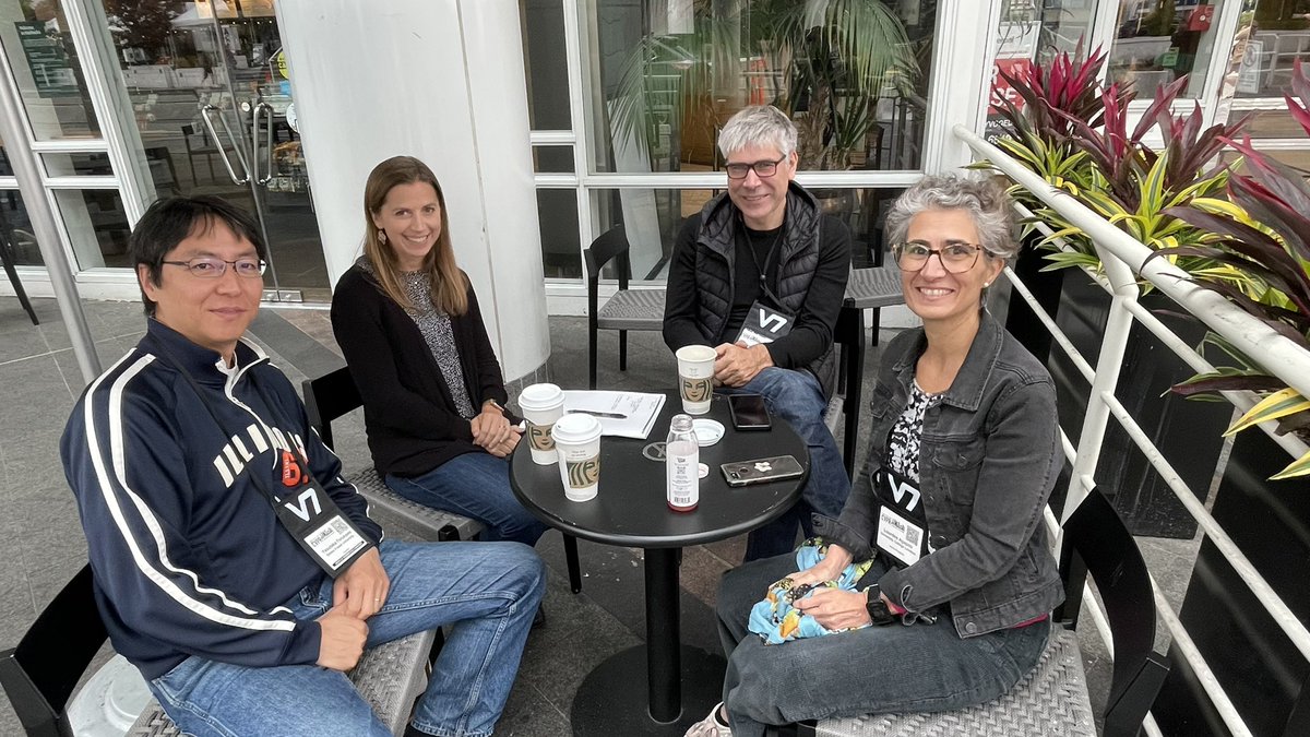 Bumped into our #ICCV2023 🇫🇷 Program Chairs busy at work during #CVPR2023.