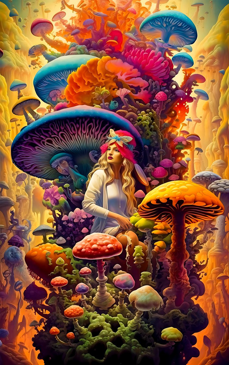 'Psilocybin Dreams' 🍄 One of my newest pieces