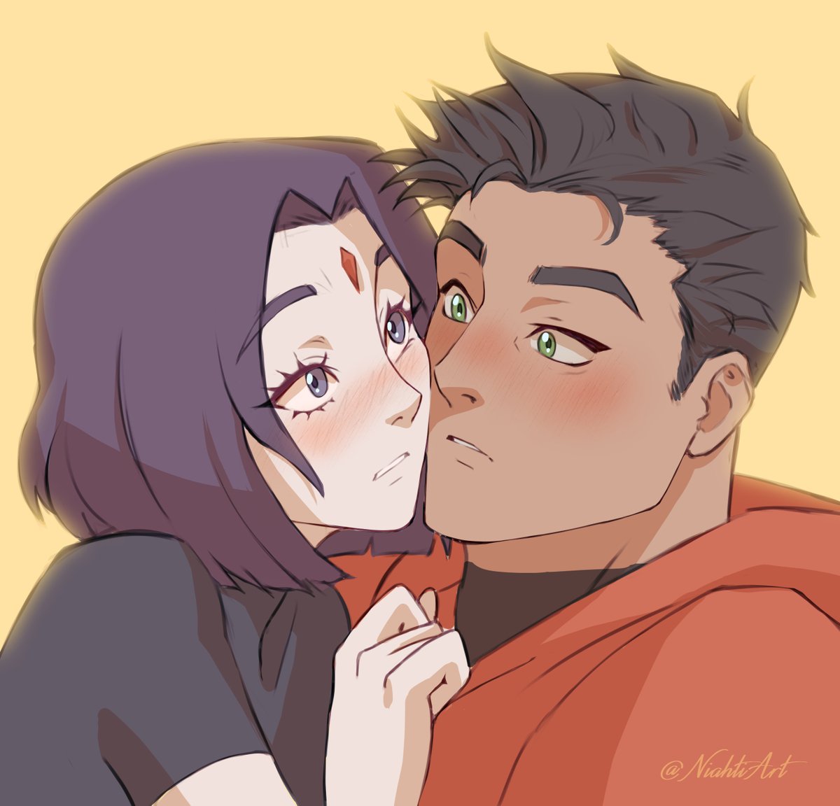 NiahtiArt's tweet photo. I had to do it with a Damirae version hahaha just a color sketch for fun ☺️💜❤️ #Damirae https://t.co/3Ax8rH7Tek
