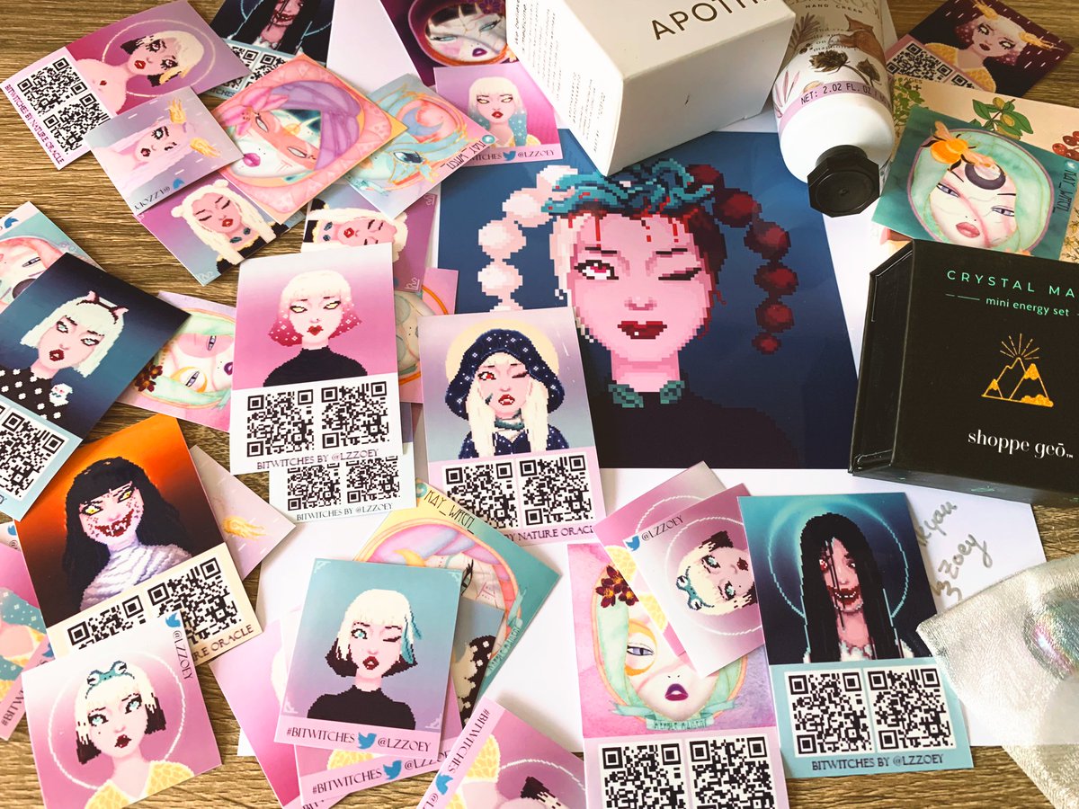 Zoey 🌱🔮 (@lzzoey) on Twitter photo 💙💚💜Some pictures of the physical goodies won for <a href="/NatureOracle/">Nature Oracle👻NFTs // #MarbleMaidens #BitWitches</a> holders! Free goodies with print, stickers, and more surprise + Free shipping too :)
Stay tuned for the next giveaways! <a href="/nanofantom/">nano</a> <a href="/kay_wren_/">🌙Kay Wren🌙 Primordials💀</a> <a href="/kq0827/">KQ</a> <a href="/a_skin2/">a_skin2 🔺</a> <a href="/thistakesawhile/">NotABear</a> <a href="/Deviled_meggs_/">Deviled Meggs</a> 💙💚💜Some pictures of the physical goodies won for <a href="/NatureOracle/">Nature Oracle👻NFTs // #MarbleMaidens #BitWitches</a> holders! Free goodies with print, stickers, and more surprise + Free shipping too :)
Stay tuned for the next giveaways! <a href="/nanofantom/">nano</a> <a href="/kay_wren_/">🌙Kay Wren🌙 Primordials💀</a> <a href="/kq0827/">KQ</a> <a href="/a_skin2/">a_skin2 🔺</a> <a href="/thistakesawhile/">NotABear</a> <a href="/Deviled_meggs_/">Deviled Meggs</a>