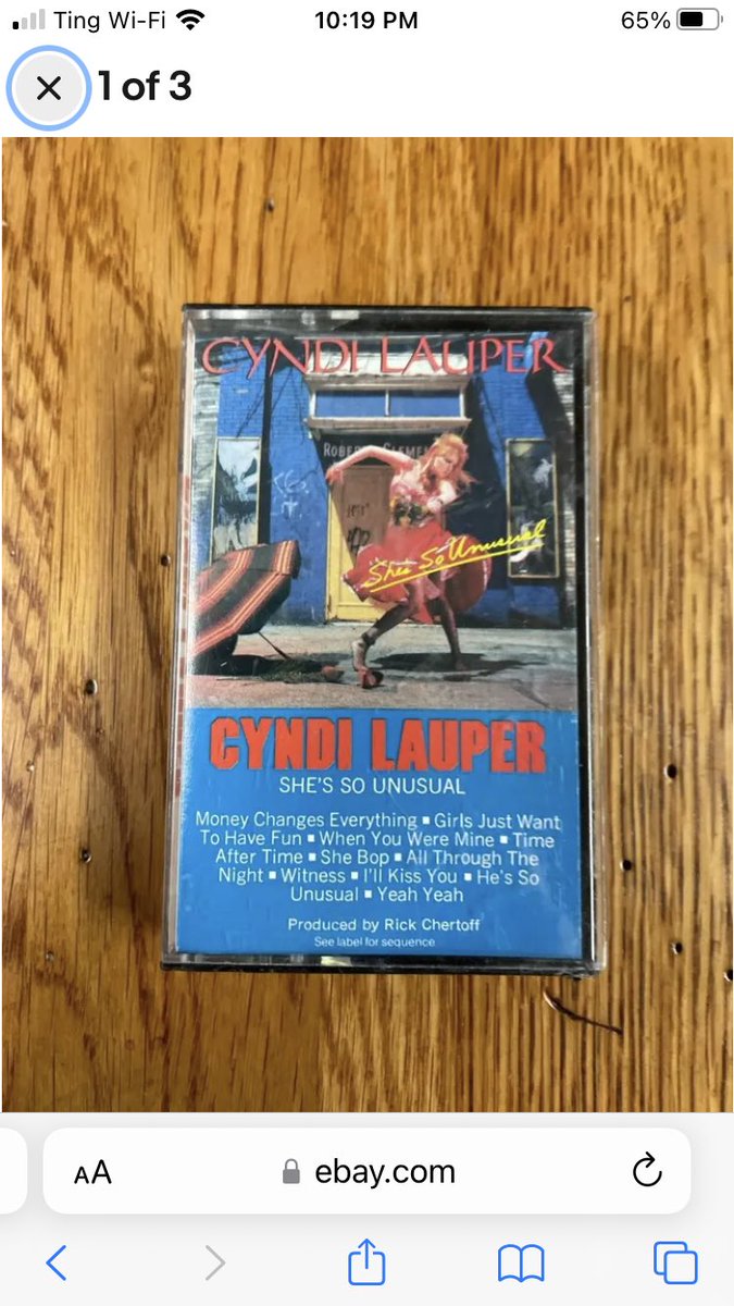 cyndi lauper, she’s so unusual. on cassette. i stand by this choice.