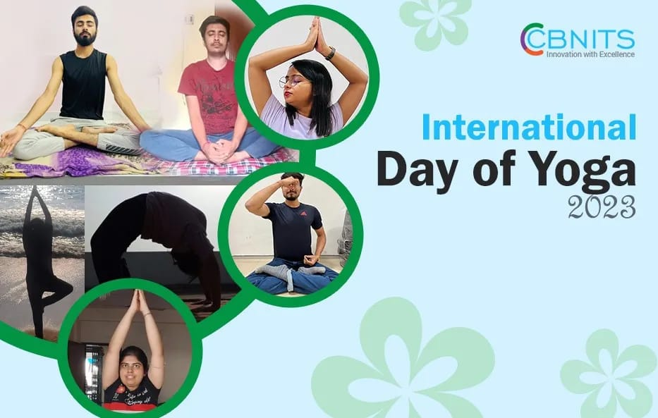 🌟🧘‍♀️ Embrace the transformative power of 𝐘𝐨𝐠𝐚 𝐟𝐨𝐫 𝐖𝐞𝐥𝐥-𝐛𝐞𝐢𝐧𝐠 on #InternationalYogaDay2023! 🌿✨

Let's discover harmony within ourselves and radiate positive energy to the world. 🌍🌈

#CBNITS #YogaForWellbeing #YogaJourney #YogaInspiration #YogaDay2023 #YogaLife