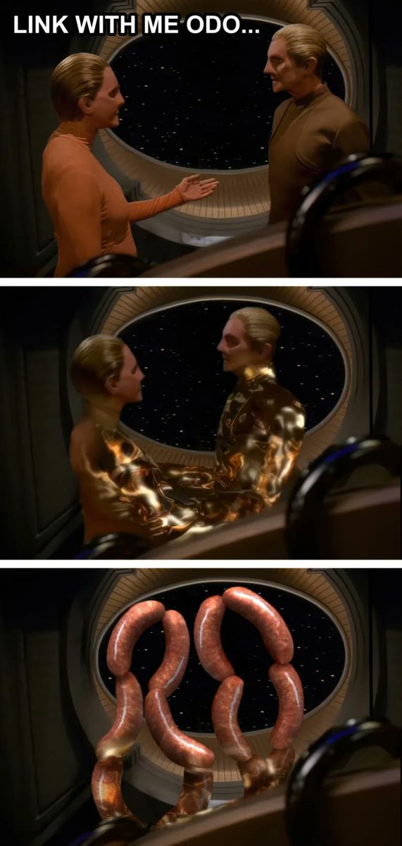 WarpComedy's tweet photo. The Great Link  #StarTrekMeme https://t.co/SB65vISOfO