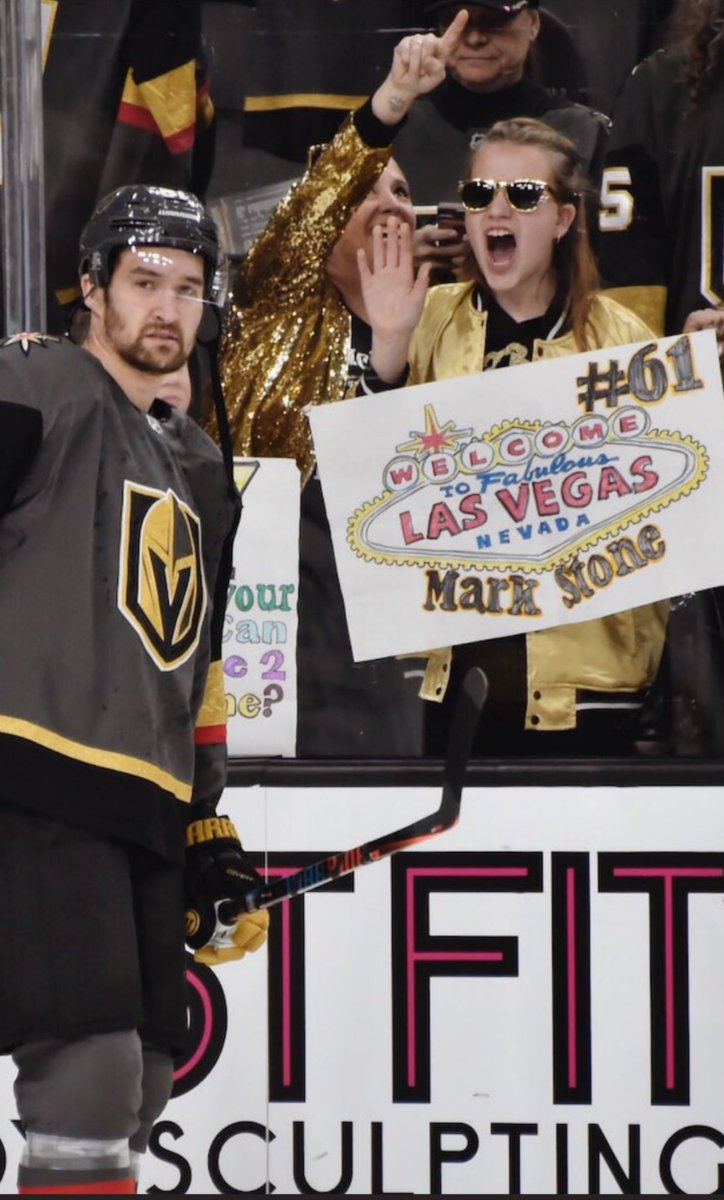 My kids both have their favorites and as you can see this girl was beyond excited when Stone joined us on our <a href="/GoldenKnights/">Vegas Golden Knights</a> adventure!! So proud of our captain!! She can't wait to get a picture with the cup!