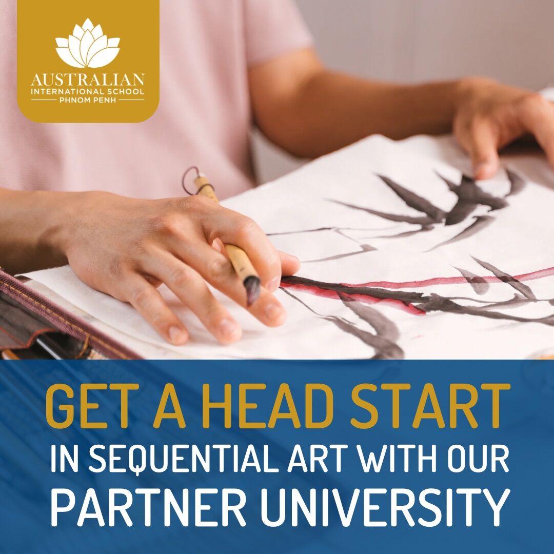AISPPCambodia's tweet photo. Our partner university’s comprehensive curriculum provides the skills and knowledge you need to succeed in this exciting creative field. Join our community of talented artists and enroll at AISPP today! Read more: https://t.co/YgqYhrrRQm https://t.co/P1OnyMUAV8
