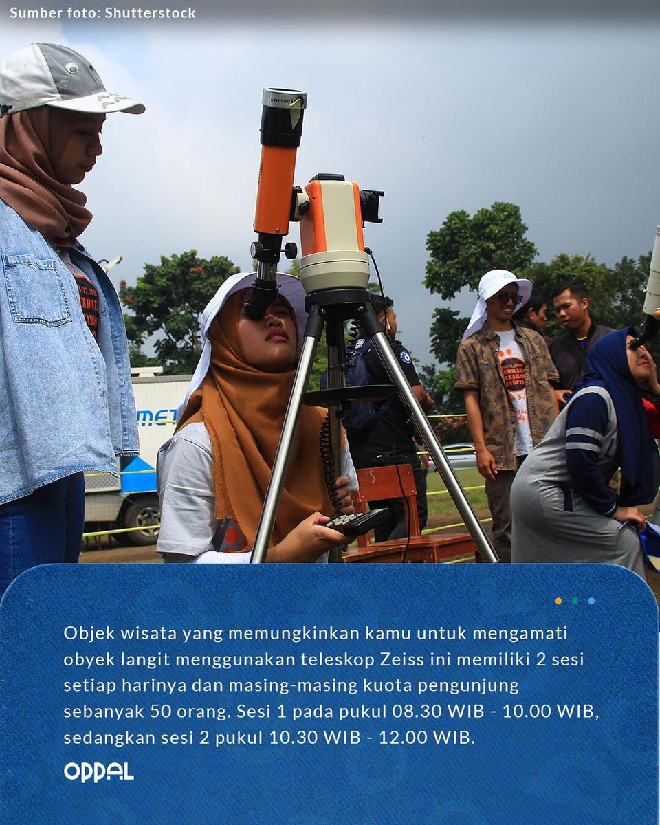 oppal_id's tweet image. Setelah kurang lebih 3 tahun enggak beroperasi, objek wisata observatorium astronomi yakni Observatorium Bosscha udah dibuka lagi nih, gengs

Buat kamu yang pengin berkunjung, informasi selengkapnya bisa kamu baca di postingan ini ya!🥰👆🏼

#oppal #observatoriumbosscha