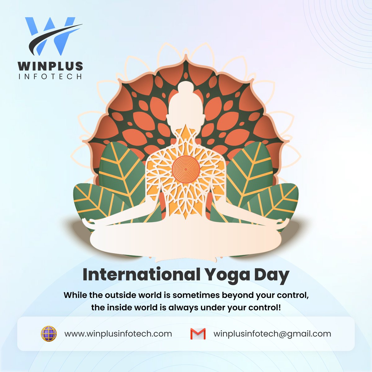 Let's celebrate the 9th International Yoga Day and commit to living healthier, happier, and more mindful lives.

#InternationalDayofYoga2023 #YogaDay #HarnisFindoliya #WinpluInfotech @harnisfindoliya @winplusinfotech