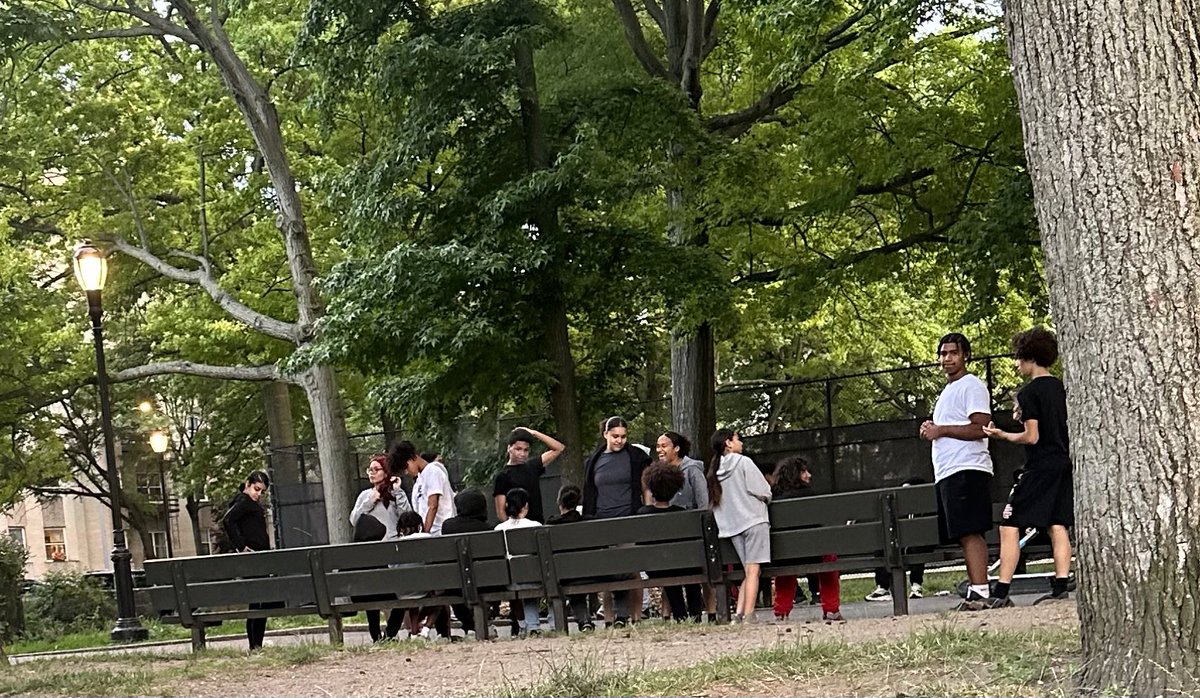 This group  of teens are harassing people at #InwoodHillPark .This situation has been reported several times to the @nypd34pct . The police said they cannot do anything because they are minors. I am posting their faces  here to create awareness. Tag their family, they’re armed.