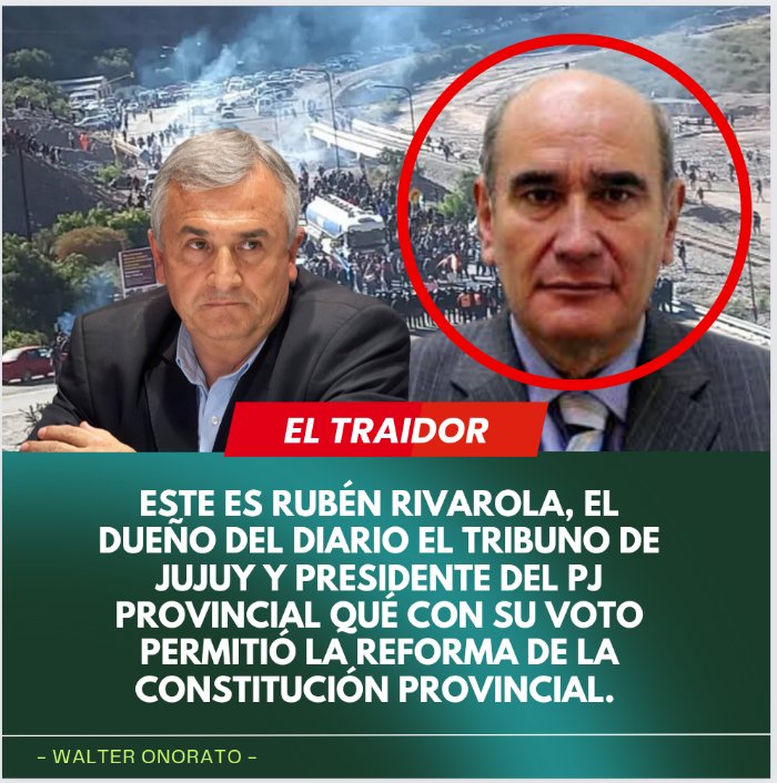 Al traidor ni justicia...

#JujuyResiste 
#JujuyDePie 
#jujuy