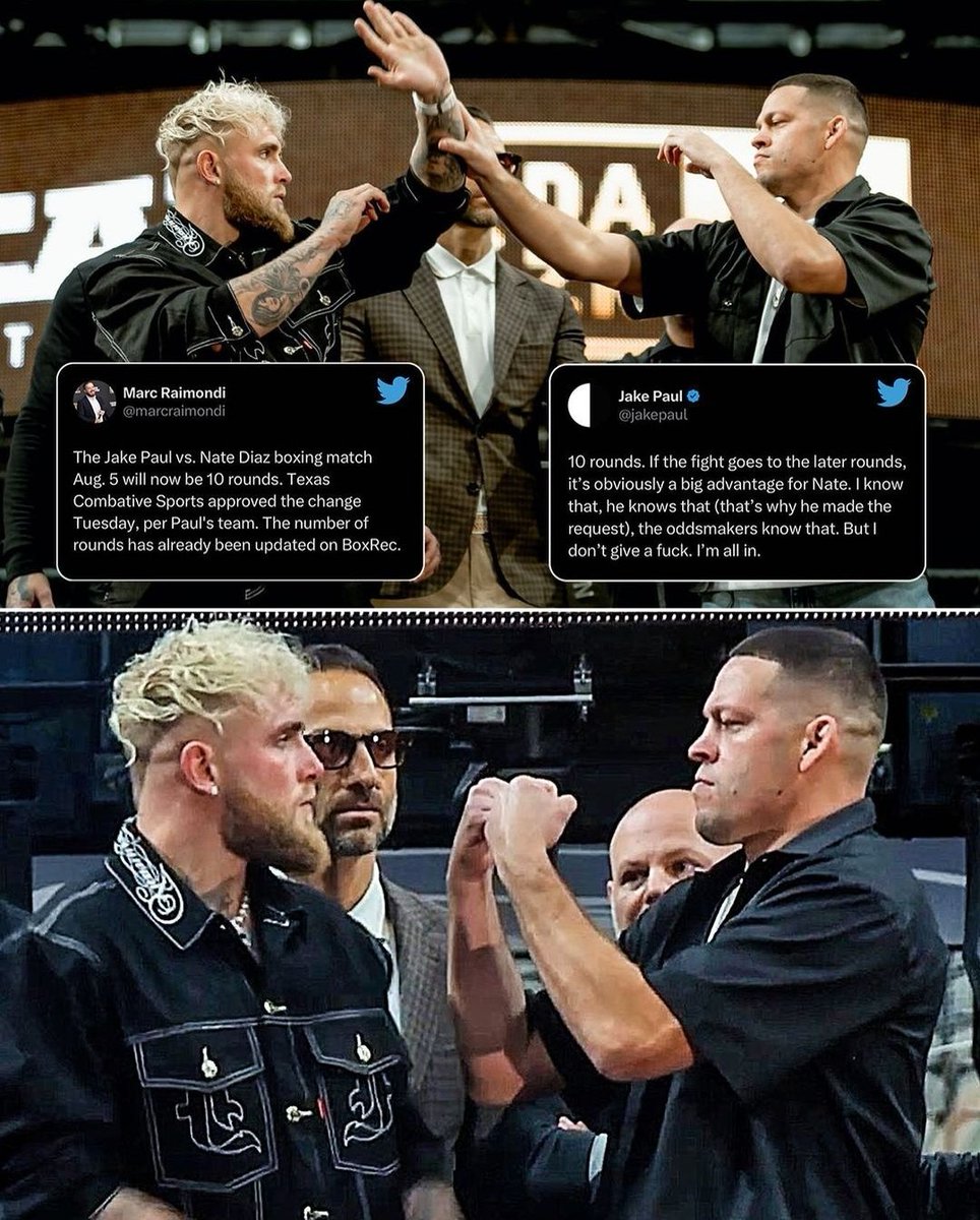 Originally scheduled for 8 rounds, the #PaulDiaz boxing match Aug. 5 in Dallas will now be contested over 10 rounds.

The two fighters agreed to the change last week after @natediaz209 proposed it on social media. (via 
@MarcRaimondi) 
Live on Dazn PPV🥊