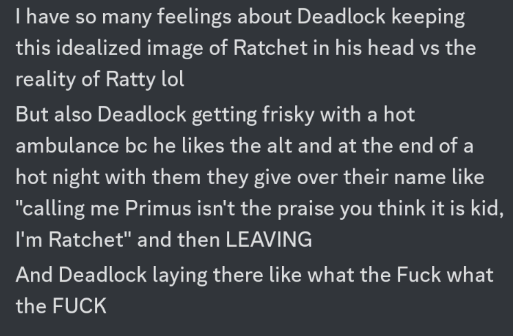 Throws this Deadlock/Ratchet idea out there