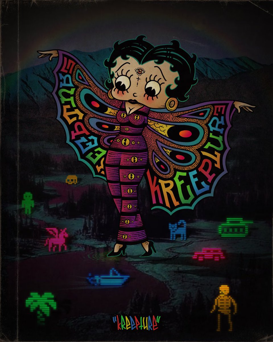 Minted a <a href="/KREEPTURE1/">KRΣΣPTUЯE🪳👀</a> this afternoon and I just came across this beauty from his OpenSea collection that I had to grab for my own 🦋