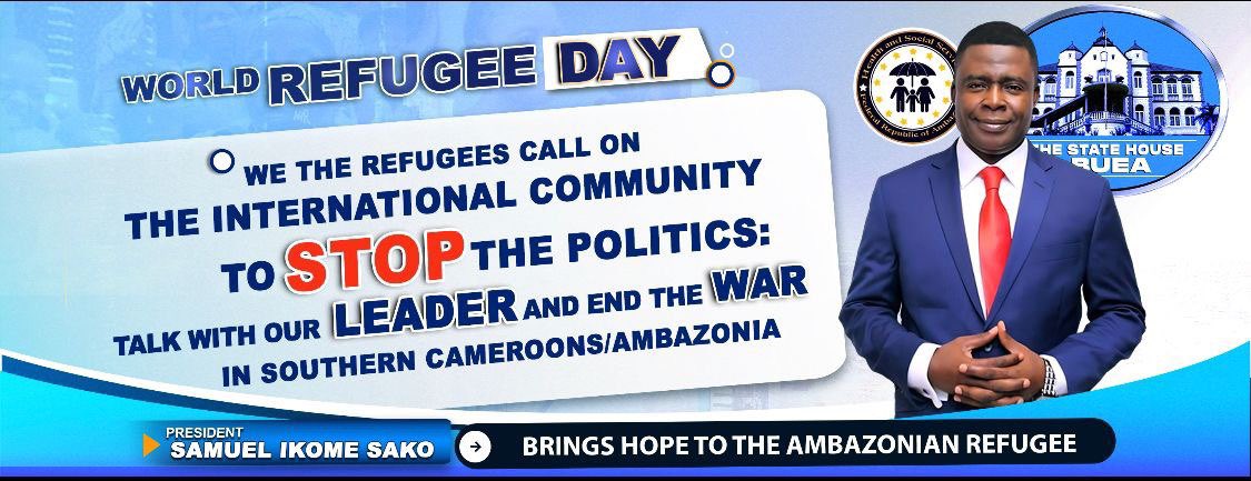 pabiedu1's tweet photo. On #worldrefugeeday2023 @SamuelSako of the IG of #Ambazonia gives #HopeAwayFromHome to #AmbazoniaRefugees
@SecBlinken @RepGregoryMeeks 
@SamanthaJPower @SenatorRisch 
@ChrisVanHollen @HouseForeign 
@SenateForeign @VP @antonioguterres 
@USAmbUN @StateDept  
 @USEmbYaounde https://t.co/4RoVh5260E