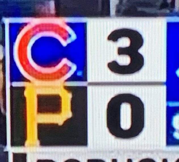 cproffitt's tweet photo. A great midgame score, especially when the Cubs go on to win! @Cubs @WatchMarquee @NBCSports #StarWars https://t.co/cllBhasCyD