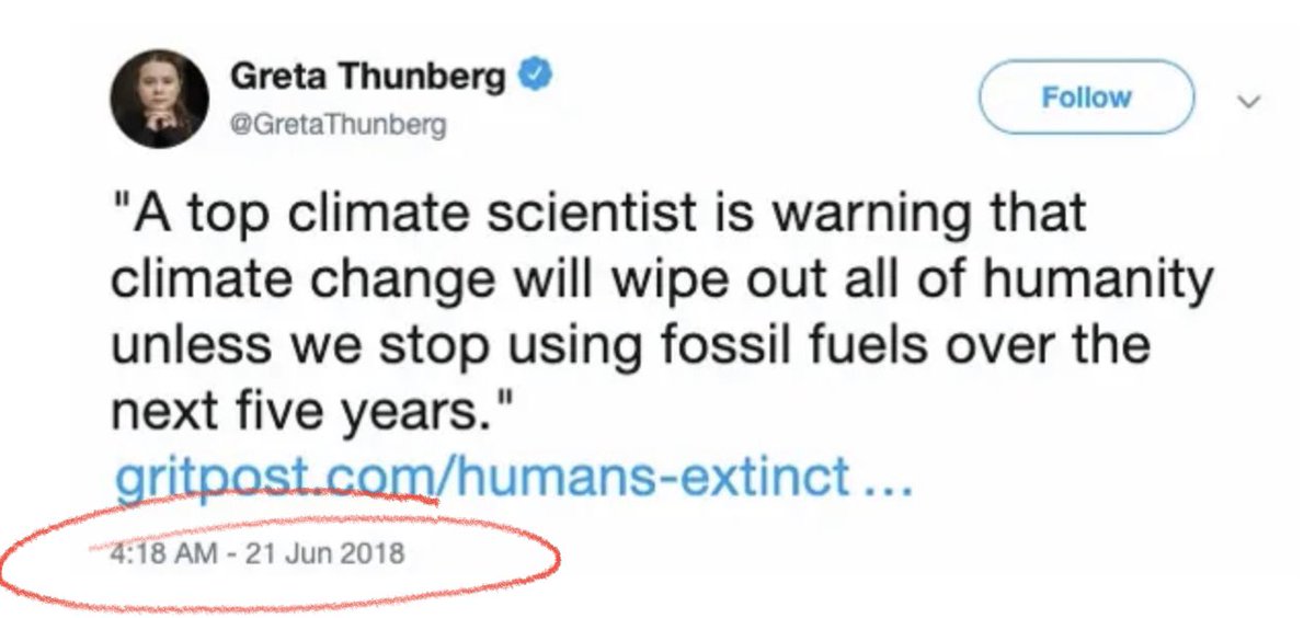 Estamos a 1 minuto de la profecía maya de Greta.
Afuera está helando.