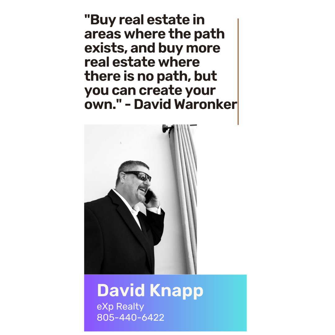 DavidKnapp_KHL's tweet photo. "Buy real estate in areas where the path exists, and buy more real estate where there is no path, but you can create your own." David Waronker 

Love this quote.  Sometimes you have to go off the beaten path and find your own path to success. https://t.co/WwO6iHMEzw