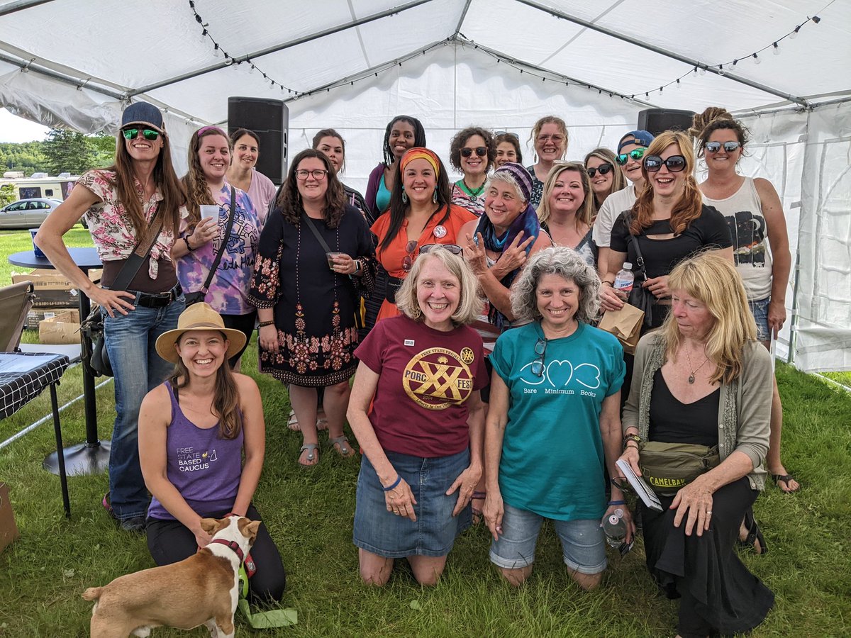 MaritaPapita's tweet photo. Ladies meet and greet at the @freestatebased1 tent at Porcfest! https://t.co/8tAzxMYWr8