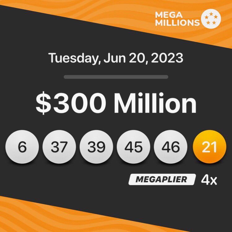 #MegaMillions results are in. Here are the winning numbers for tonight,
Tuesday, Jun. 20

6-37-39-45-46 − 21 MB − 4x MP

#lottery #lotto #loteria #jackpot #results #winningNumbers