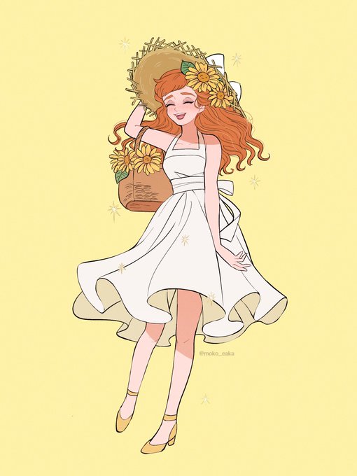 「sundress sunflower」 illustration images(Latest)