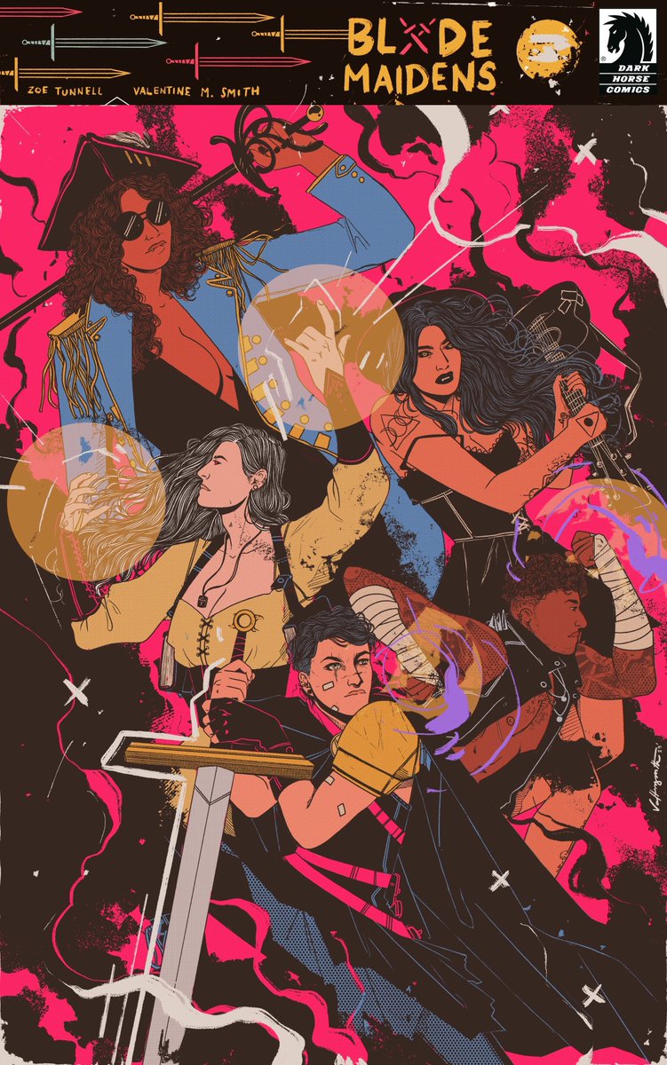 blademaidens's tweet photo. We are very happy to announce:

Blade Maidens will be getting a print collection from @DarkHorseComics!!

We are thrilled to partner with Dark Horse for the collection, containing our first 6 issues and a selection of shorts, packaging together the first arc of our series. https://t.co/9owTamQkBI