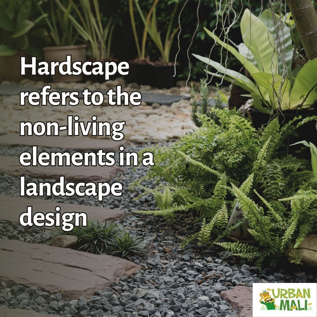 Hardscape includes the permanent or man-made features such as paths, patios, walls, fences, pergolas, and other structures.

#HardscapeBeauty #Hardscape #Gardendesign #GreenThumbsUp #plantaddict #plantlife #urbangardening #homegardening #urbanmali