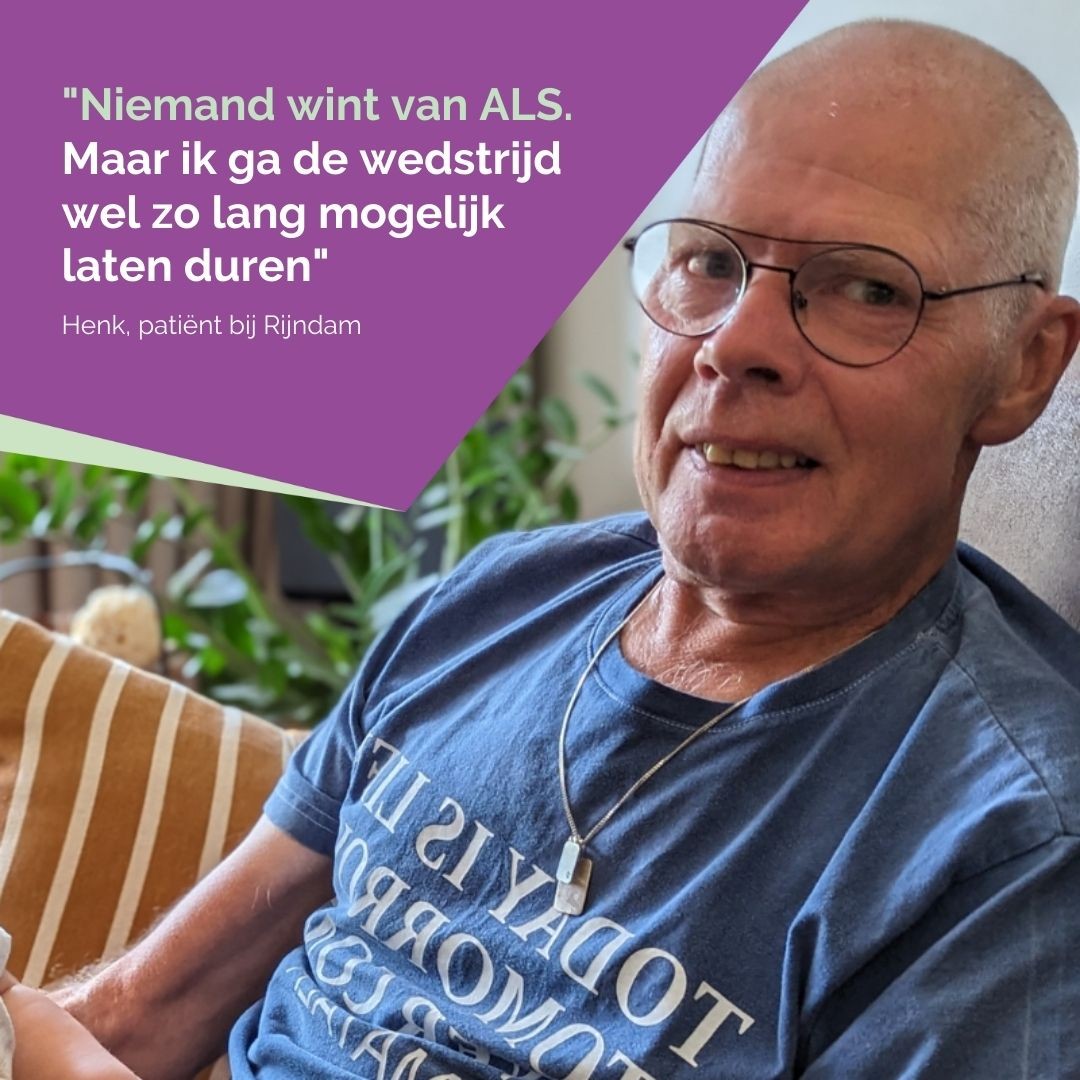 Henk revalideert bij Rijndam omdat hij ALS heeft. Vandaag is Wereld ALS-dag. Een mooie aanleiding om het verhaal van Henk met je te delen: rijndam.nl/verhaal-henk