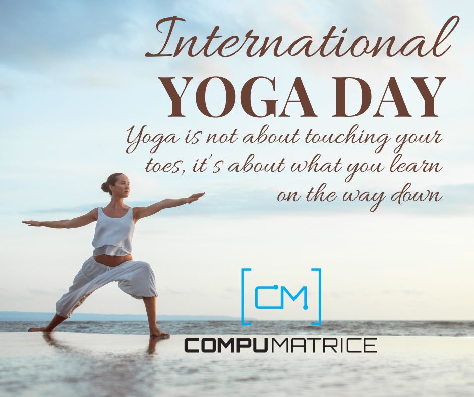 Yoga poses are not the goal. Becoming flexible is not the goal. Standing on your hands is not the goal. The goal is serenity. Balance. Truly finding peace in your own skin. ―Rachel Brathen

#Compumatrice #CompumatriceTeam #virtualyogasession #Compumatricevirtualyoga #virtualyoga