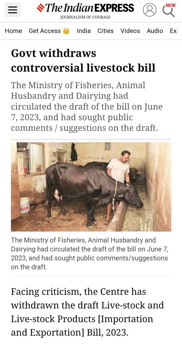 Wohoo ! 🎉 Government withdraws Livestock Bill 2023. ✊🏼

#SayNoToLivestockBill2023