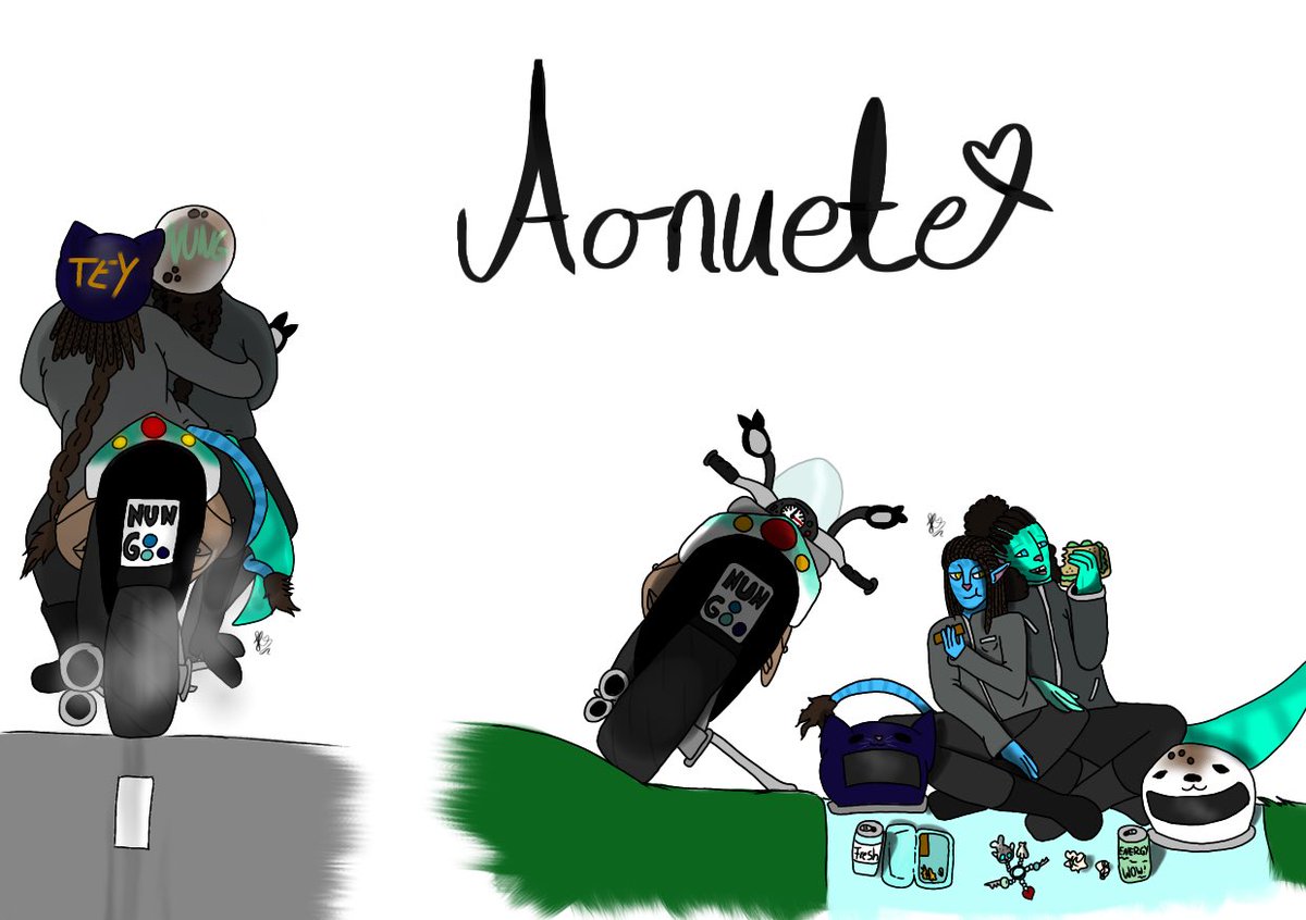 Artyarttown's tweet photo. I saw a pic of someone drawing Lo’ak and Tey on a motorcycle. I sadly don’t remember who exactly drew it again but if you know write the @ under this post❤️ BUT I got inspired by this post I saw and drew Ao and Tey so, enjoy this lil “comic” I drew❤️They are so cute! 🫶
#Aonunete https://t.co/BLS8uumuA7