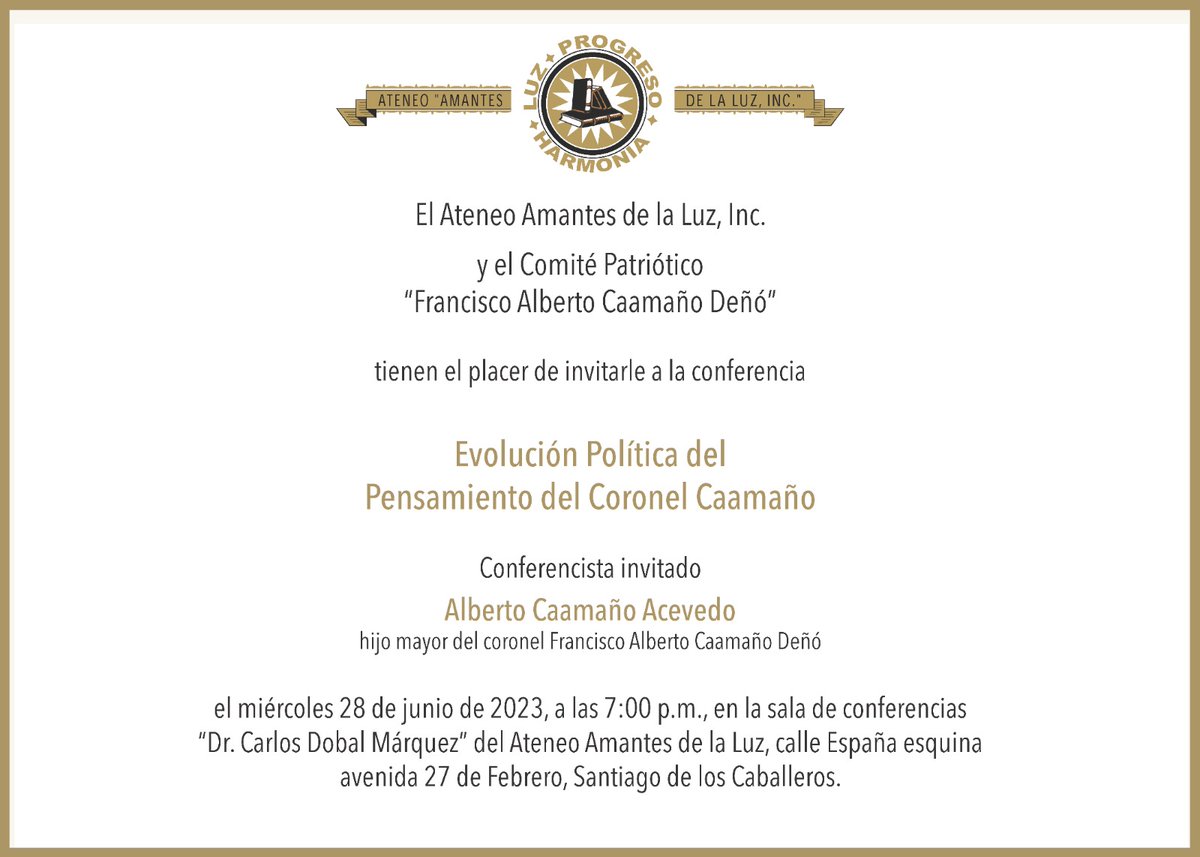 Evolución política del pensamiento del coronel Caamaño.