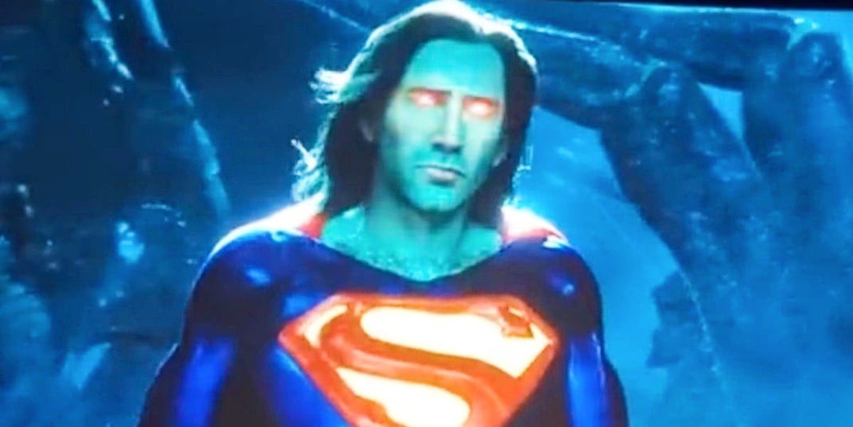 JerichoKean's tweet photo. Well He did it. Despite the bad CGI I’m happy Nic Cage Superman is canon as part of the DC multiverse! https://t.co/BelOCdTXaI