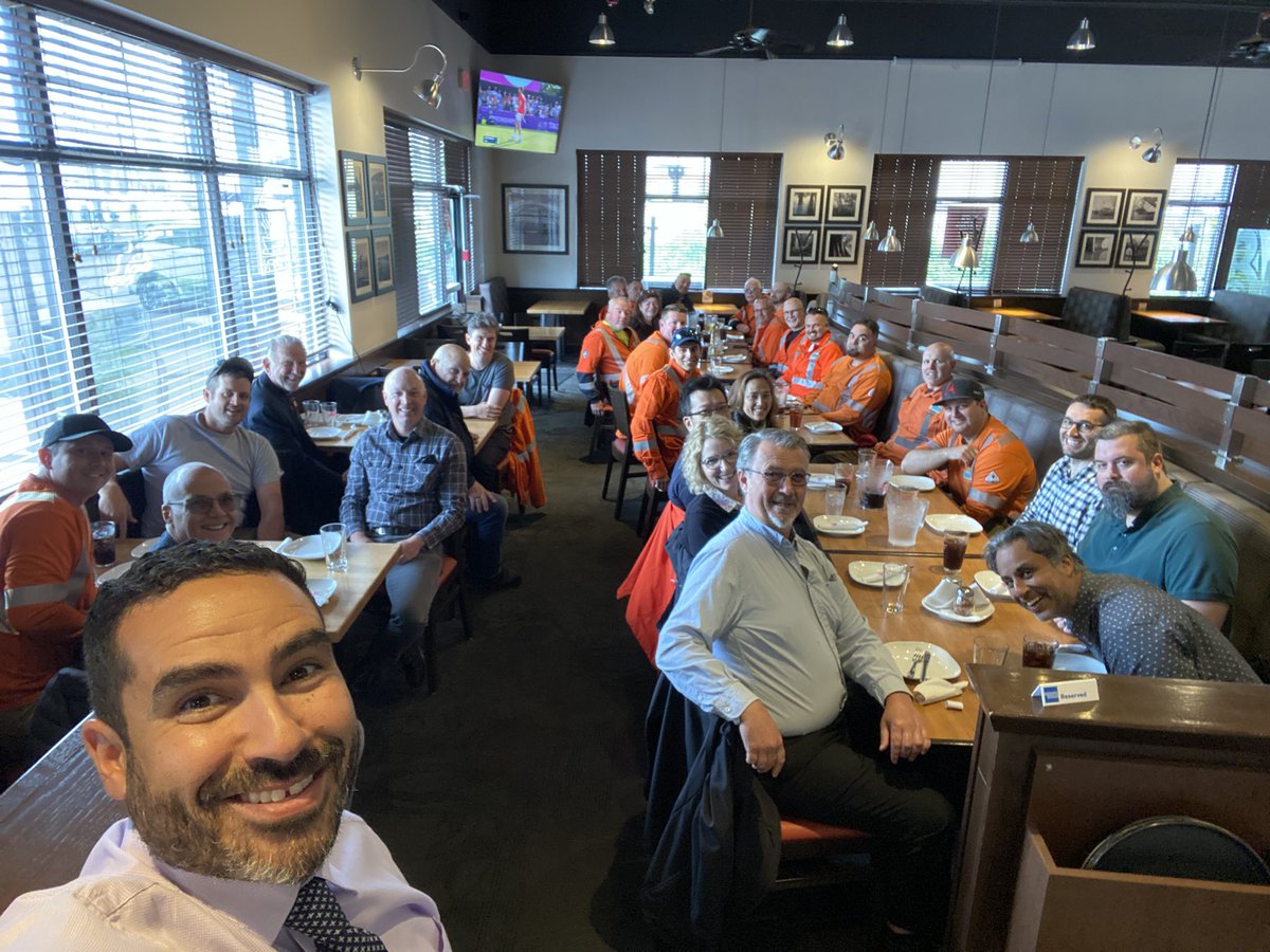 steve_faltas's tweet photo. Big day today @New_Westminster! We celebrated the grand opening of our shiny new substation (will share pics of that shortly). Huge milestone for our department which warranted a nice team lunch! Smiles all around! https://t.co/KYKzIZBasE