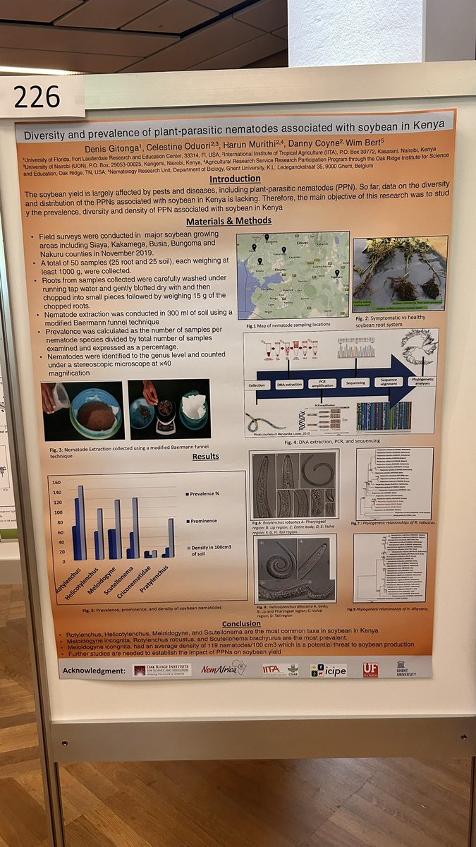 HarunMuthuri's tweet photo. Our poster on diversity of #soybean RKN in Kenya in the on going conference #WSRC11. https://t.co/8xYCwZvz77