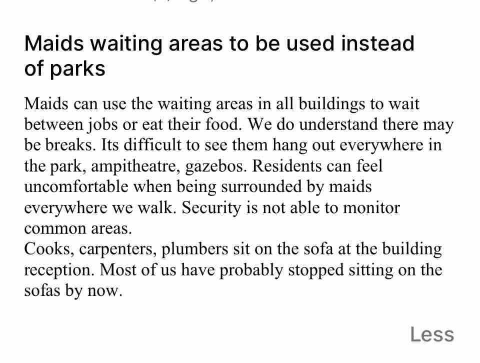 vibinbaburajan's tweet photo. residents of a bangalore society confusing class and being a classist🤮 https://t.co/0pbeBUpDJc