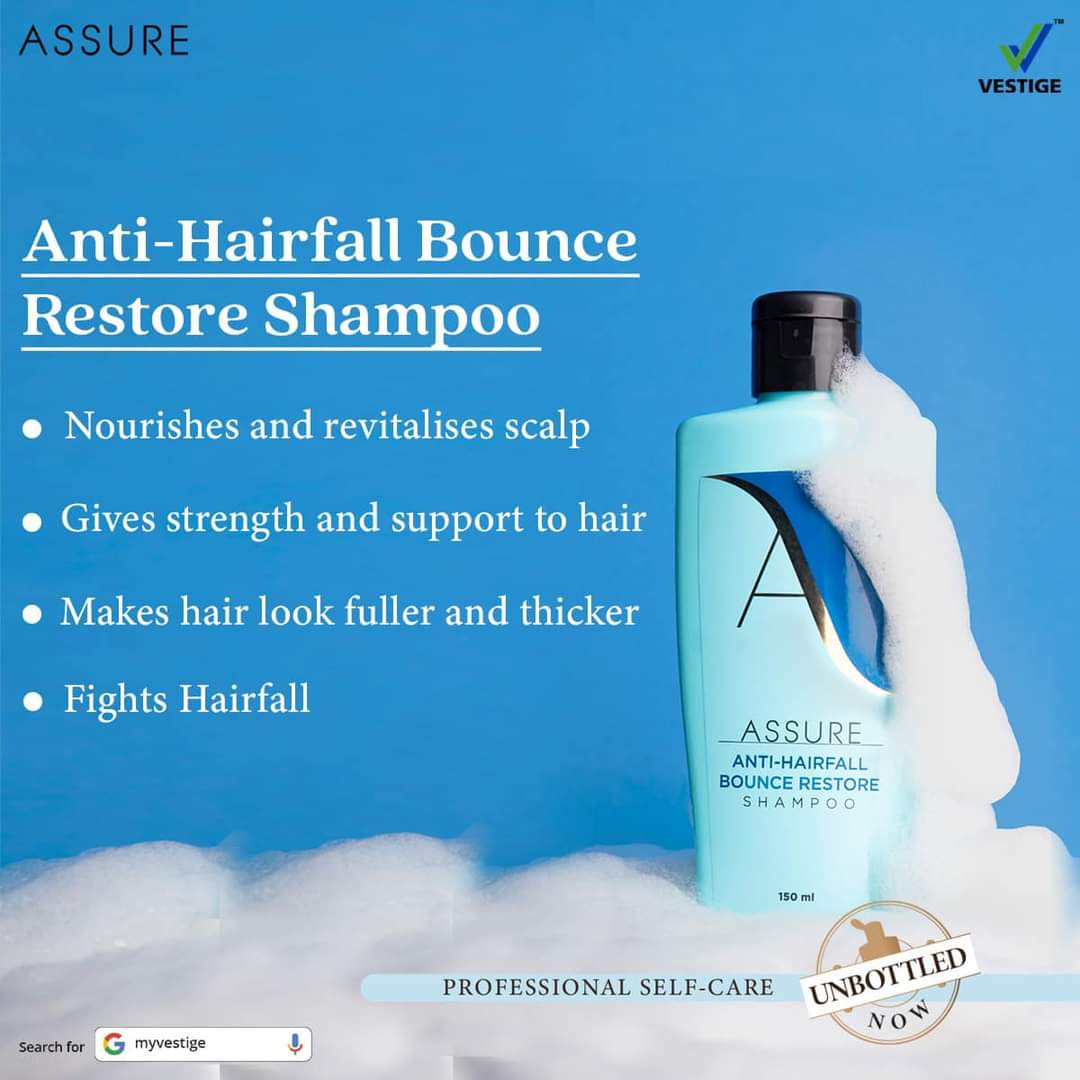 Love your hair, and love yourself.
Give your hair the nourishment that bounces with Assure Anti-hairfall Bounce Restore Shampoo 
Buy today
#love #urmilarawat
#WishYouWellth #professionalhaircare #antihairfall #bouncerestore #unbottlednow
