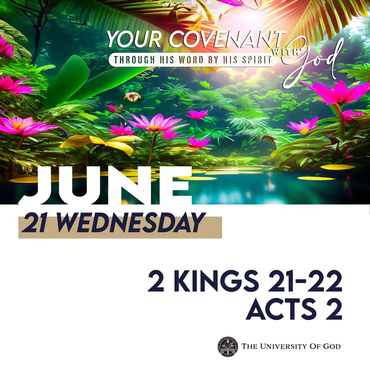 'God does not need a majority to fight His war, He needs suitable men and women (Judges 7:4-7).'

Download your daily reading plan for the year 2023: bit.ly/3TMgQCO
#CovenantWithGod #Week25 #UOG #Racine #Ruth