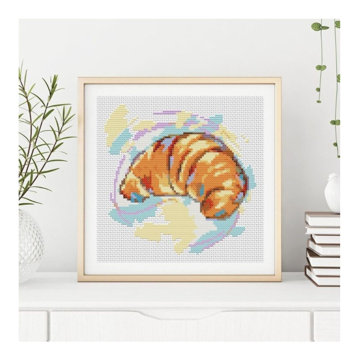 Beginner DIY Croissant Cross Stitch Pattern | Food Embroidery Chart PDF | Kitchen Series etsy.me/3PozRLE #crossstitch #crossstitchpattern #crossstitchchart #minicrossstitch #foodcrossstitch #countedcrossstitch #kitchencrossstitch #pdfcrossstitch #crossstitchpdf