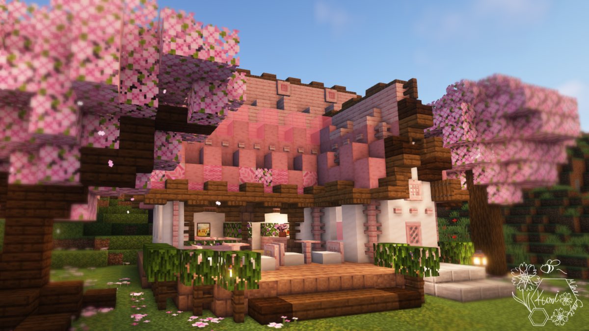 Cafe CherryBlossom ☕️🌸

 #FeatureMeMinecraft
 #Minecraft
 #minecraft建築コミュ