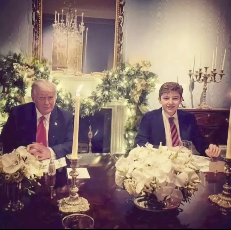 RT @MichaelDeLauzon: #NEW pic of President Trump with son Barron at Trump Bedminster. https://t.co/pfimkYHlHg