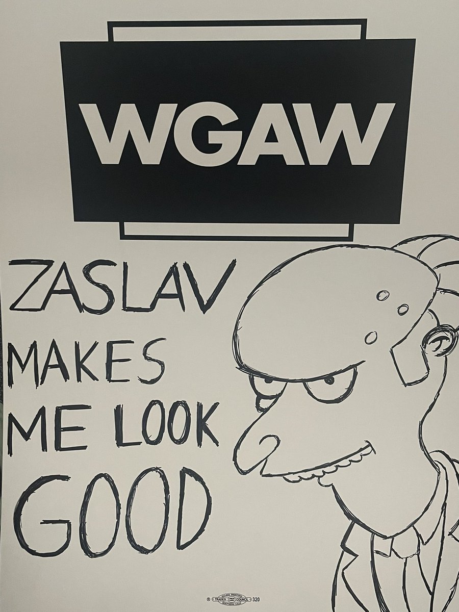 Creating some WGA strike signs. #thesimpsons