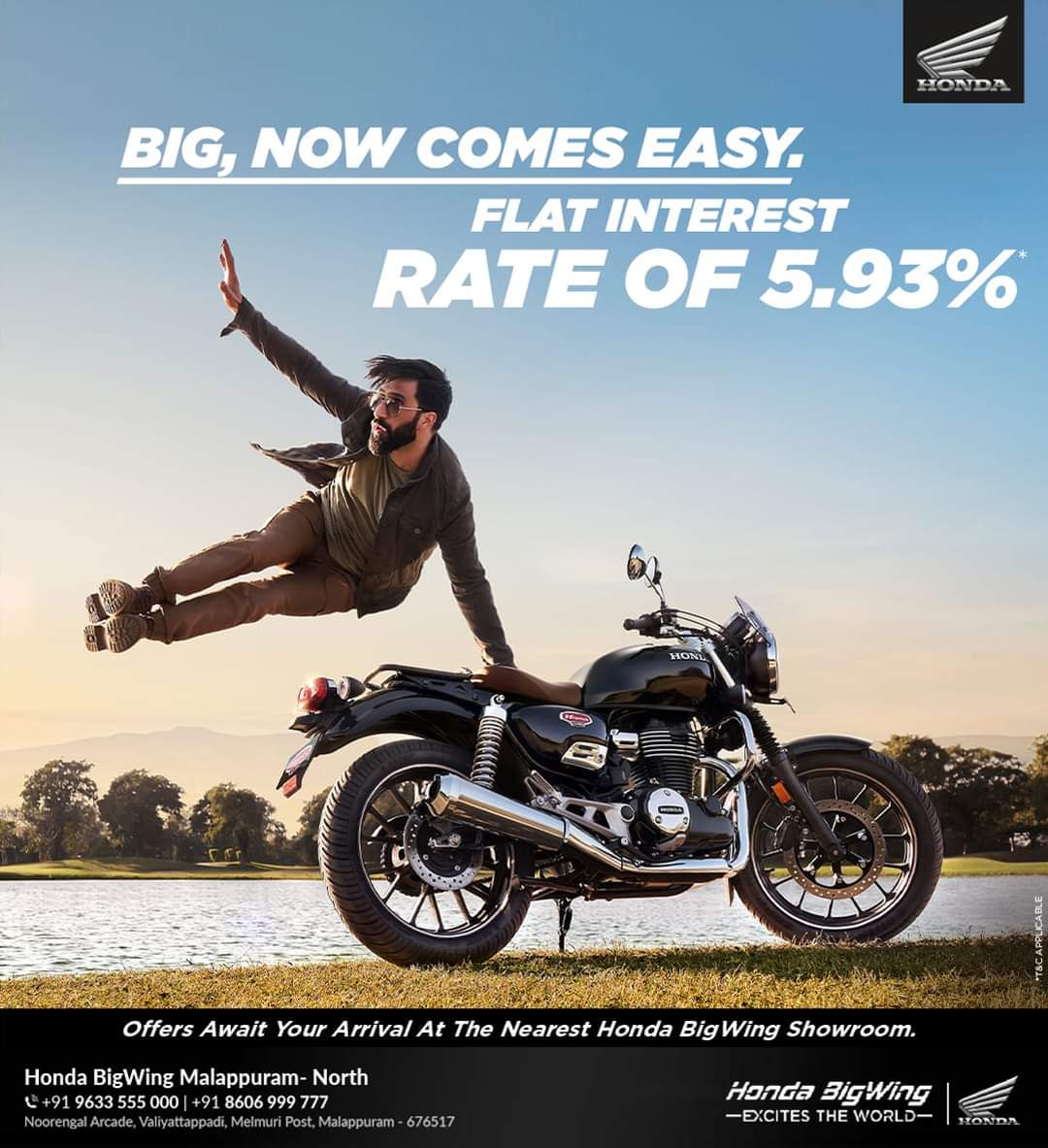 bigwingmpm's tweet image. Flaunting your effortless riding style on open roads made easy with a special finance offer on #HnessCB350. 

Visit #HondaBigWingMalappuram showroom to know more.

#HondaBigWingIndia #CB350 #YourHighness #Motorcycle #BigBikes #Bikes #BigWingIndia