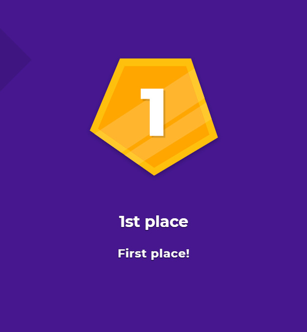 Ena has placed first in Kahoot!