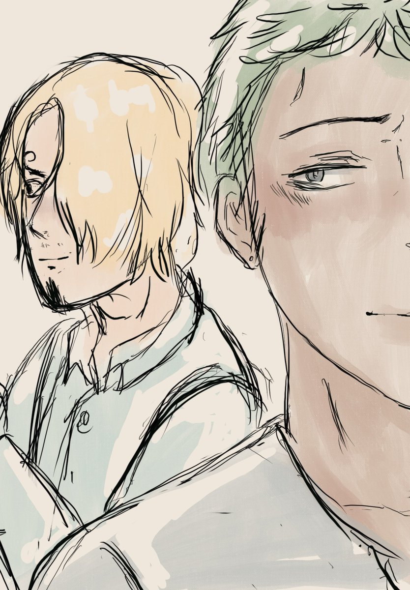 I got my “eye” on you #Zosan #ZoroxSanji #ONEPIECEカードゲーム #Onepiecefanart #Zoro #Sanji