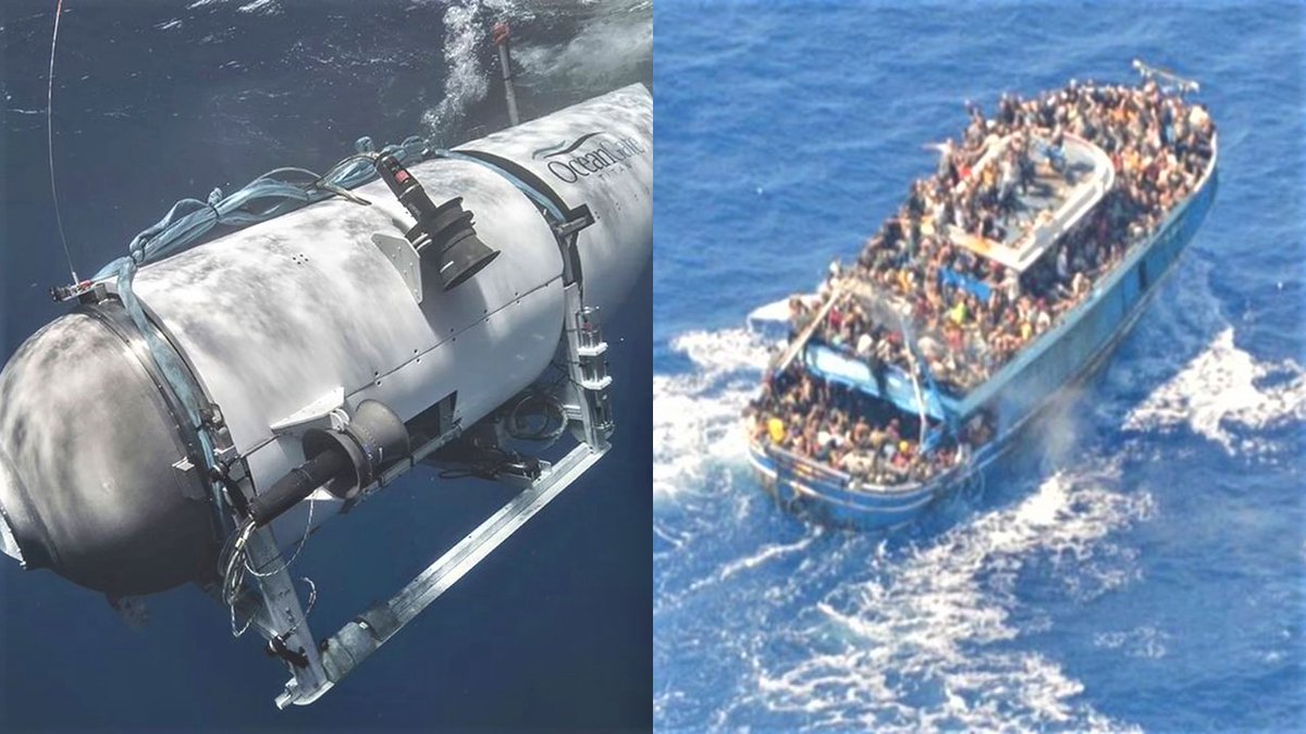 michaelfrost6's tweet image. Two sea tragedies in one week. Both are newsworthy. In one, 5 millionaires who paid $250,000 per trip are lost. In the other, 500 refugees who paid their life savings are lost. And yet only one of these tragedies has attracted widespread global media coverage. Why?
#RefugeeWeek23